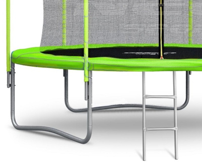 Батут Atlas Sport 312см (10ft) внутренняя сетка и лестница GREEN