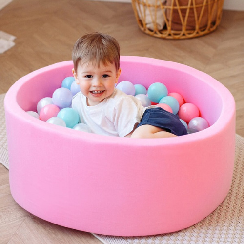 Сухой бассейн Romana Easy ДМФ-МК-02.53.03 розовый с розовыми шариками