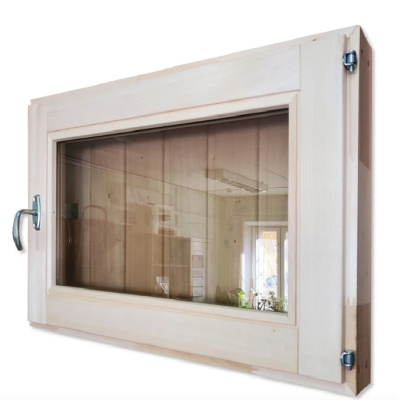 Форточка для бани Липа стеклопакет 40х50 см