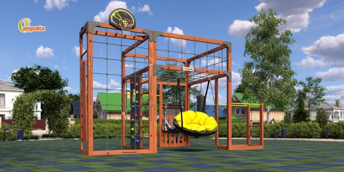 Детская площадка для дачи Савушка КУБ-2 Махагон