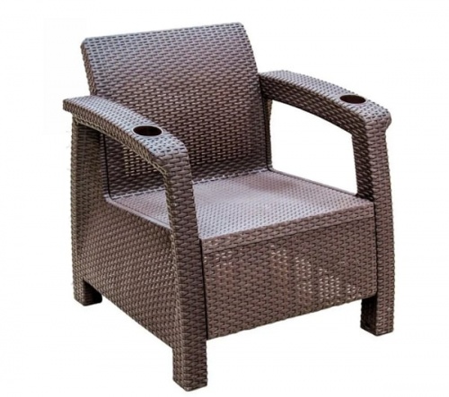 Кресло садовое Ротанг 73x70x79 см без подушек шоколад
