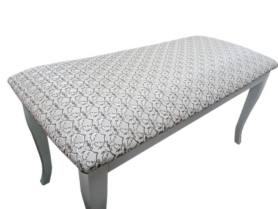 Банкетка МДК-81-01 Эмаль белая Жаккард Лоди 