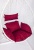 Подвесное кресло Скай 01 белый подушка бордовый 
