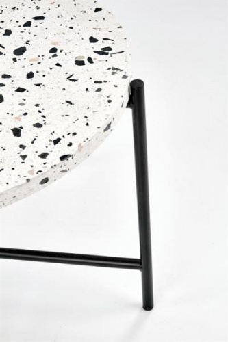 Стол журнальный HALMAR LASTRICO терраццо/черный 