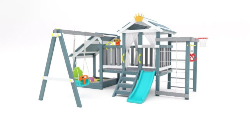 Детская спортивная площадка для дачи Савушка Baby Play 12 Индиго