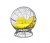 Кресло садовое M-Group Апельсин 11520311 серый ротанг желтая подушка