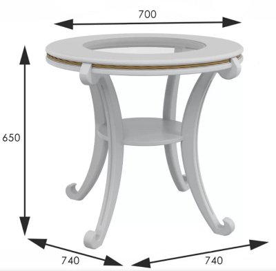 Стол журнальный Глория С Л молочный дуб 