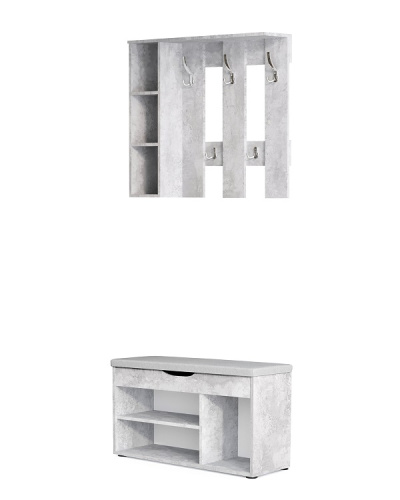 Банкетка Норд СН-122.08 бетон спаркс лайт 