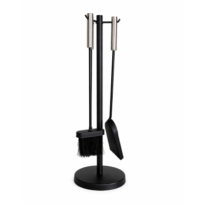 Набор каминный EVEREST K239-XB никель черный