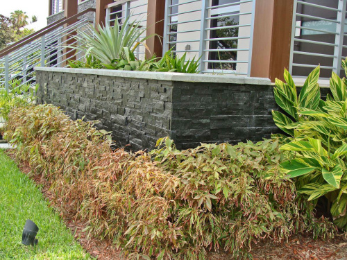 Панель Кварцит Черный 600х150мм 