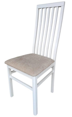 Стул МДК-82.1 Эмаль белая Микровелюр бежевый 