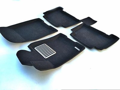 Коврики салона текстильные 3D KIA Mohave Lux (черные)