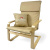 Кресло-качалка Calviano Soft 1 светло-бежевое PU