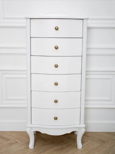 Комод Leset Беатрис узкий 6 ящ. молочный дуб 