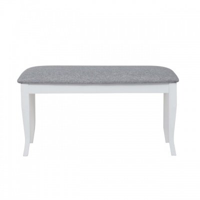 Банкетка МДК-81-01 Эмаль белая Ролан серый 