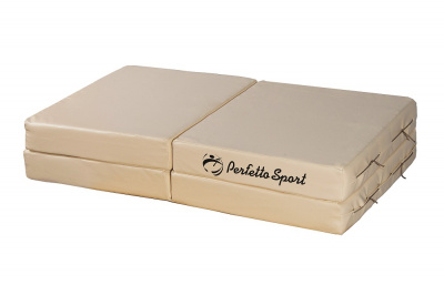 Мат № 11 100 x 100 x 10 складной 4 сложения Perfetto Sport бежевый
