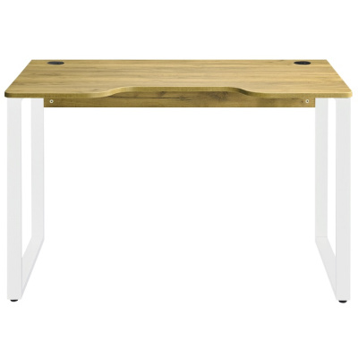 Стол геймерский Гонконг ДТ-3 130x70x75 дуб золотой металл белый 