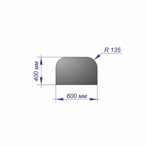 Лист предтопочный 400х600х1 R135 бронза