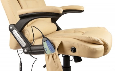 Вибромассажное кресло Calviano Veroni 55 бежевое с массажем 