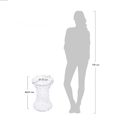 Стул-пуф Stone прозрачный 