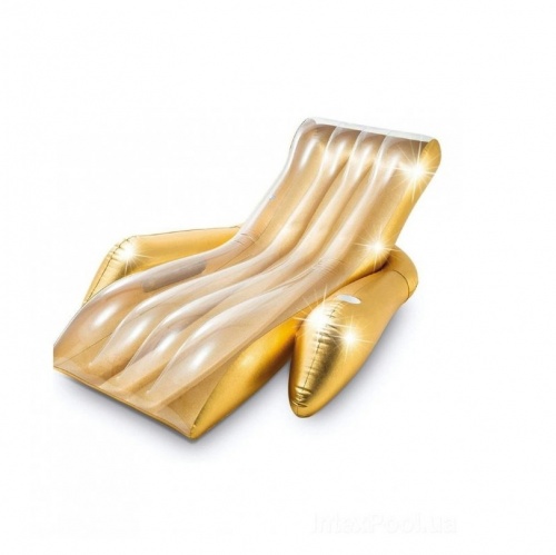 Надувной матрас для плавания Intex Shimmering Gold Lounge / 56803