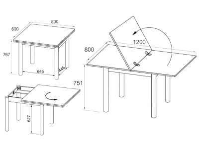 Стол обеденный Сокол СО-1м белый 