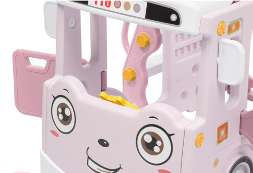 Горка-комплекс Sundays Автобус WJ-A10038 розовый