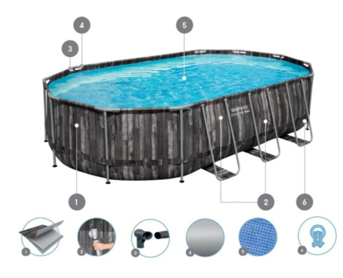 Бассейн каркасный Bestway 5611R Steel Pro MAX 610x366x122см