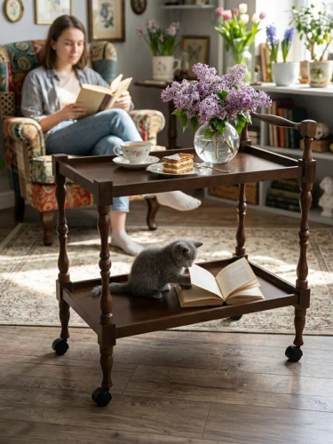 Стол сервировочный Бридж средне-коричневый 