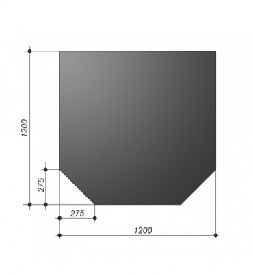 Лист напольный Призматик ASTON 2мм черный 1200х1200х2