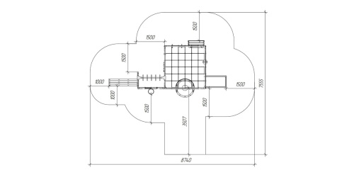 Детская площадка для дачи Савушка КУБ-2 Махагон