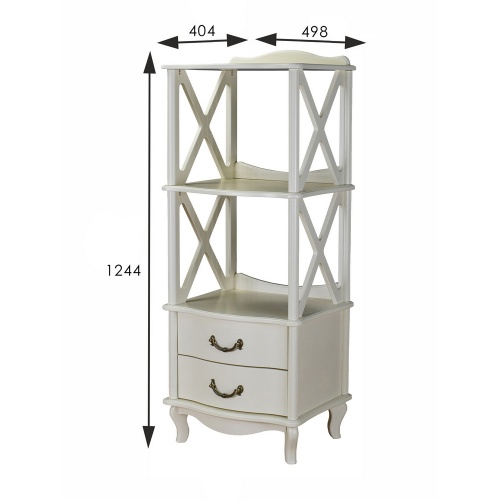 Этажерка Джульетта 2 уровня Л дуб шампань