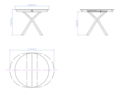 Стол Гермес серый 