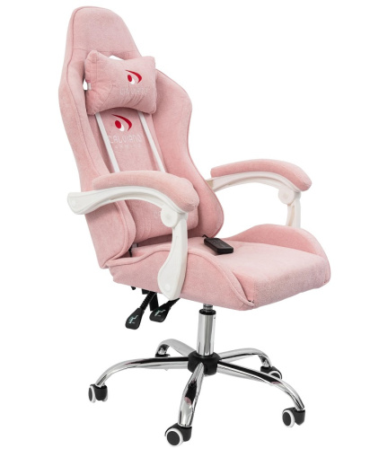 Вибромассажное кресло Calviano ASTI ULTIMATO pink fabric 