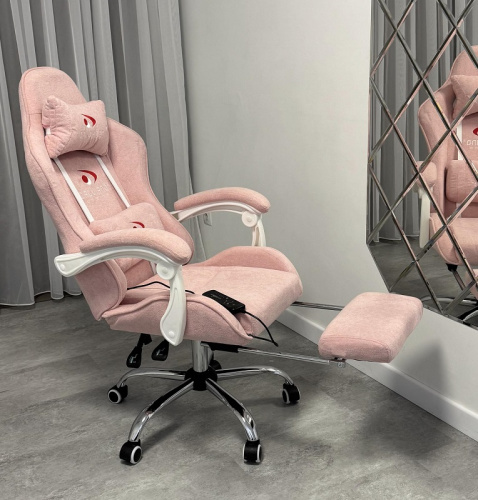 Вибромассажное кресло Calviano AVANTI ULTIMATO pink fabric 