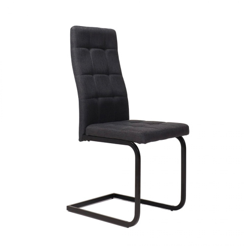 Стул OXFORD темно-серая ткань черный 