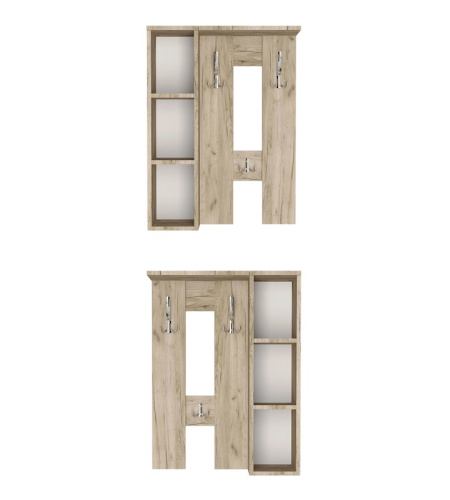 Вешалка настенная Артём-Мебель СН-100.44 дуб крафт серый 