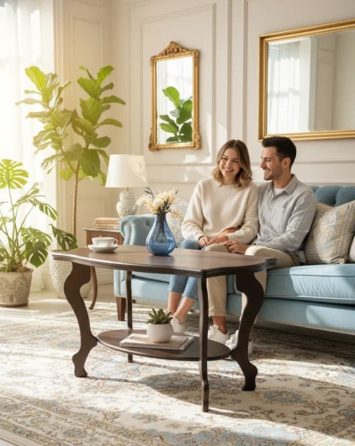 Стол журнальный Берже 1 темно-коричневый 