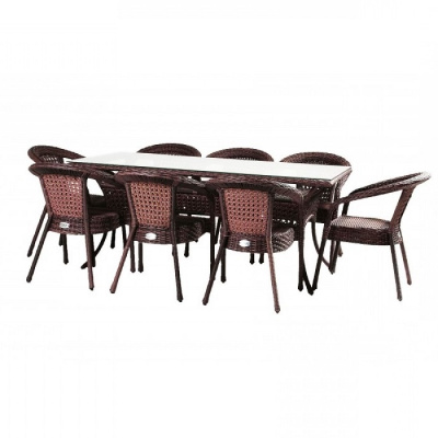 Стол обеденный 8 мест DECO 180х90 шоколад