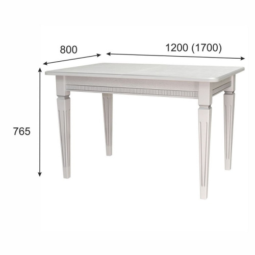 Стол обеденный Васко В 86Н белый 