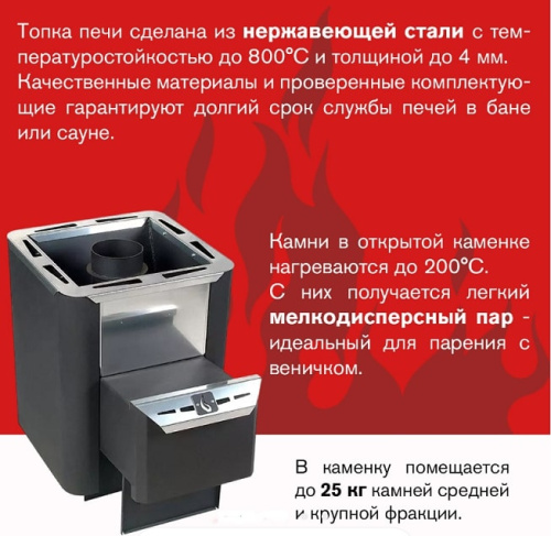 Печь для бани Термофор Колибри 9 антрацит