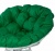 Кресло Papasan с пружиной белый, цвет подушки зелёный