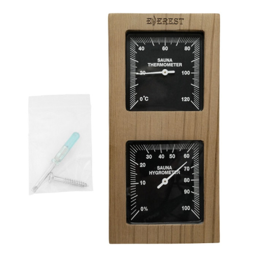 Термогигрометр EVEREST вертикаль кедр (TG-01 black)