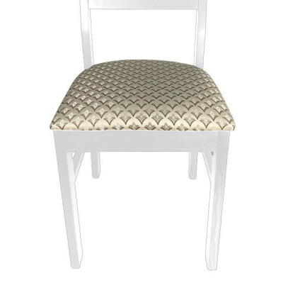 Стул МДК-341 Эмаль белая Лорд бежевый Дуб 