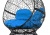 Кресло садовое M-Group Апельсин 11520410 черный ротанг синяя подушка