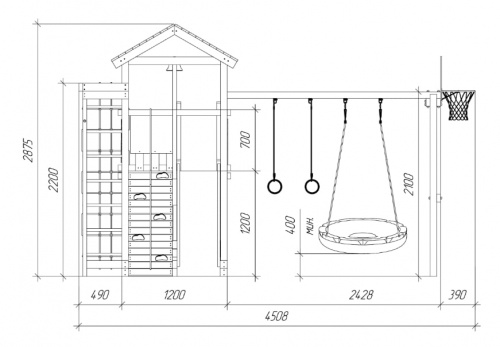Детская спортивная площадка для дачи Савушка Мастер 5 COMFORT