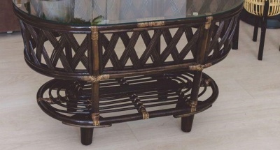 IND Стол Черчилль темно-коричневый овальный 