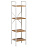 Стеллаж Leset Стилвуд 14 узкий 4 полки белый дуб крафт золотой