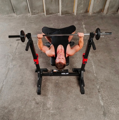 Прямая скамья со стойками под штангу DFC AKYEN