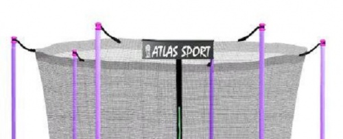 Батут Atlas Sport 374 см (12ft) с внутренней сеткой и лестницей PURPLE